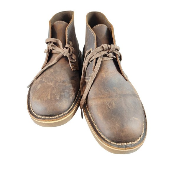 Clarks bushacre 2 beeswax mens brown leather boots size 7m - Picture 3 of 10